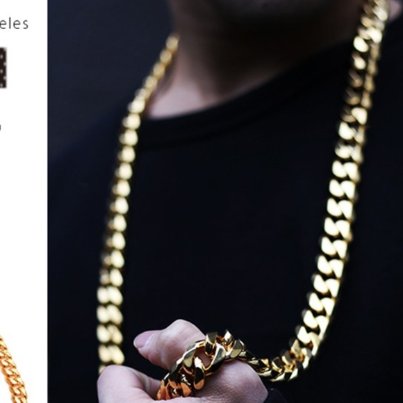 Other - 30 Inch 18K Gold 12 MM Thick Cuban Link Chain New